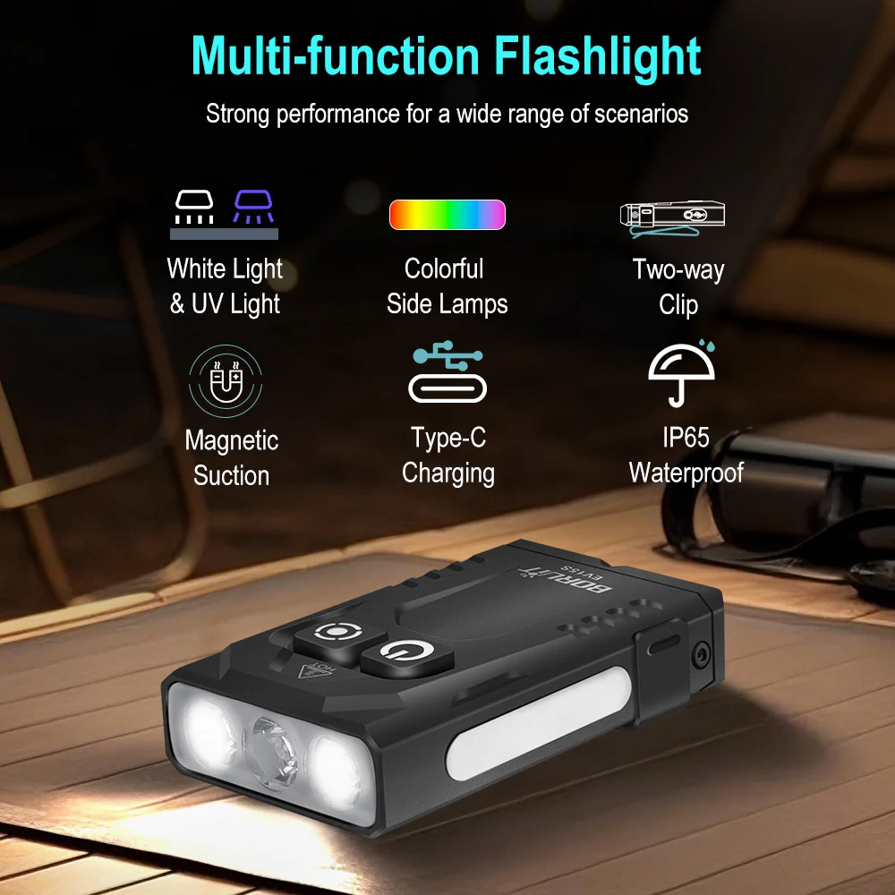 BORUiT EV15S Mini EDC UV Keych - Outdoor Hunting Bike ulasan dan harga
