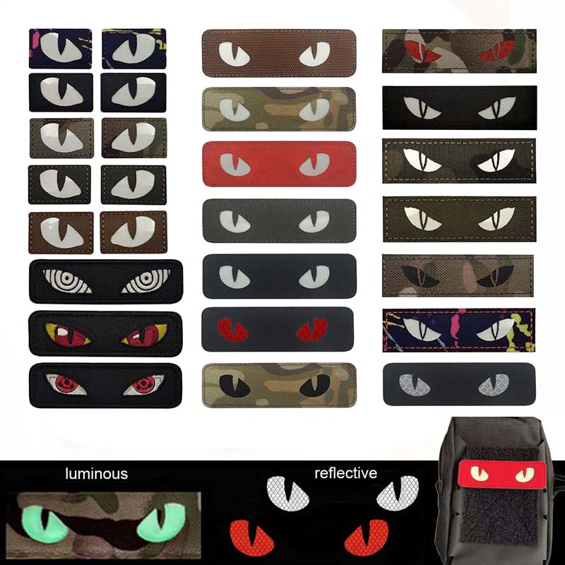 Cat Tiger Eyes,Evil Eye Badge  - Hunting Blind Fabric ulasan dan harga